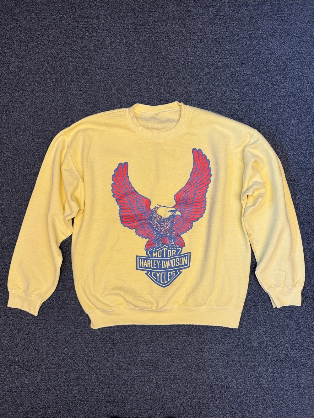 Harley Davidson Crewneck Sweatshirt in Yellow